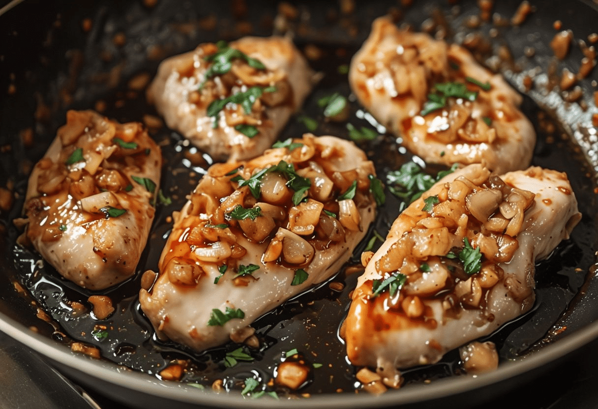 Pechuga de Pollo con Miel y Ajo