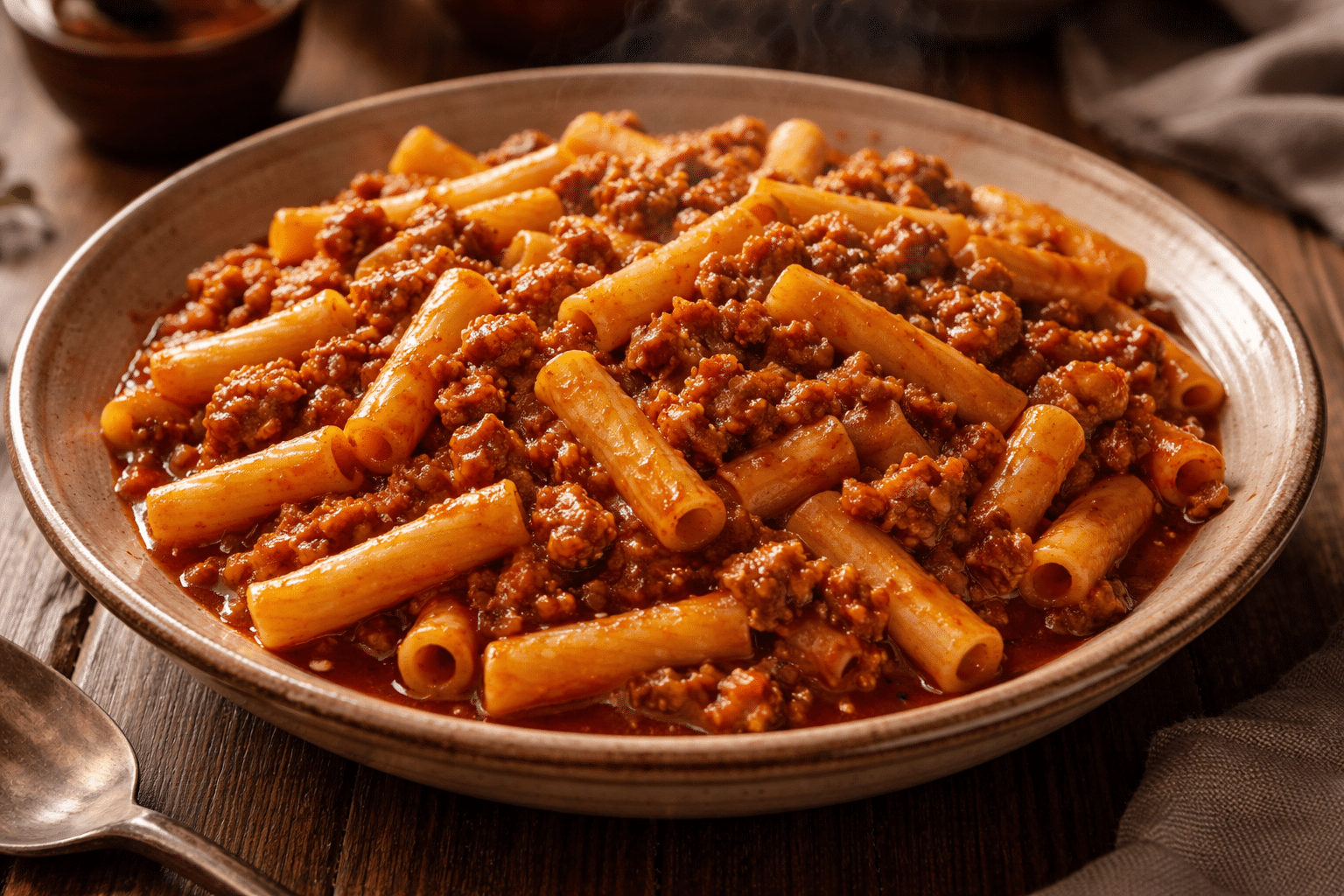 macarrones con carne picada